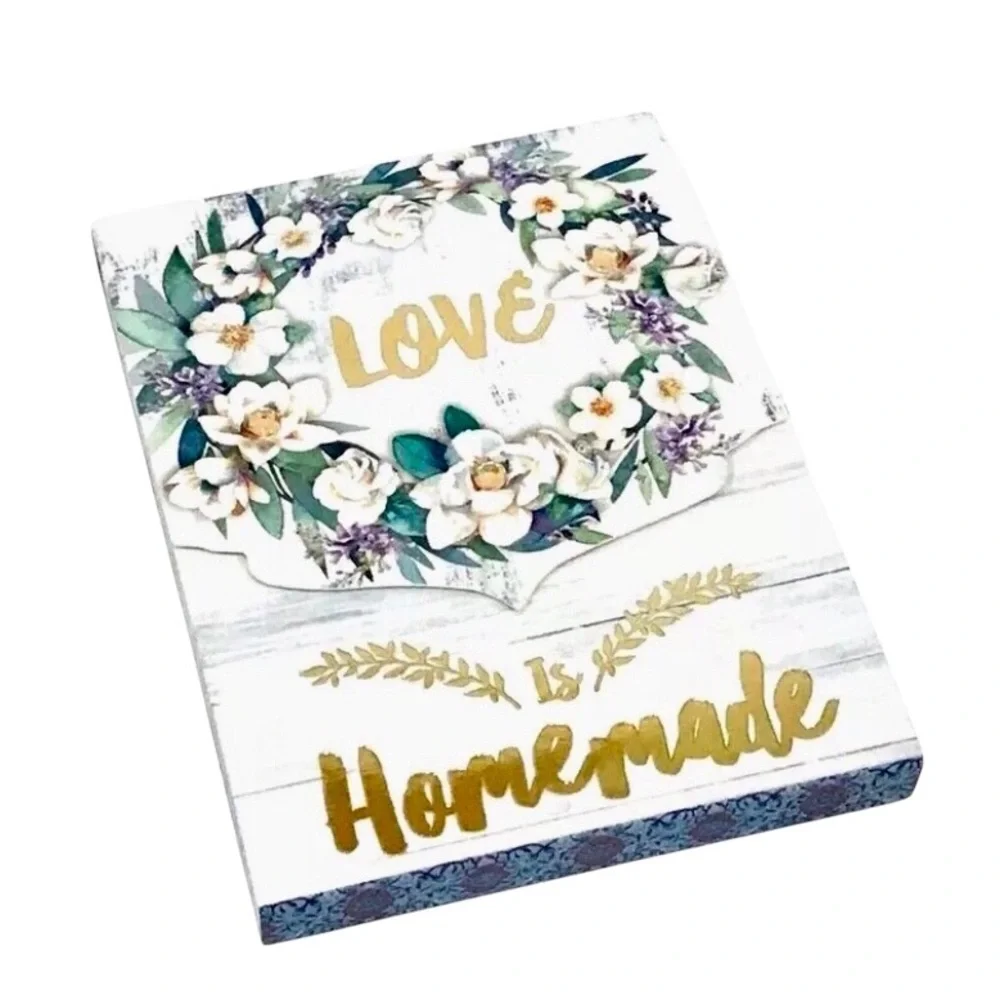 Punch Studio Embellished Mini Notepad ~ Love is Homemade (60759)